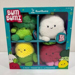 BumBumz Stuffed Plush - 4 Pack RootBumz 7.5" Plush for Kids